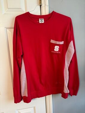 Pressbox Red NC State Wolfpack Crewneck T-Shirt